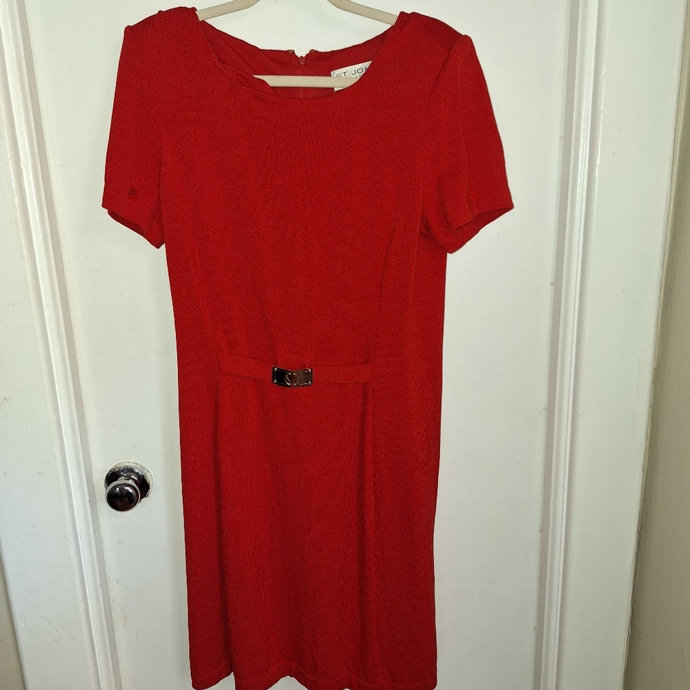 St. John Red Dress